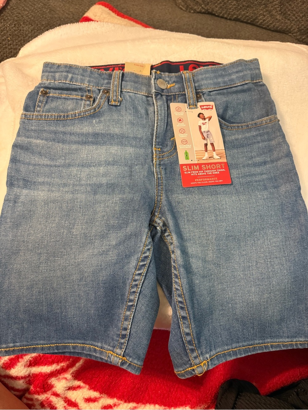 Levi's Light Blue  10 reg. /25 Youth  Denim Slim Shorts